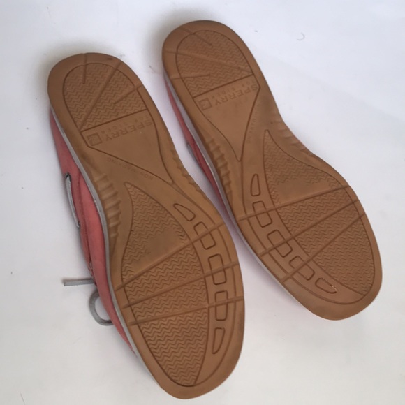 Sperry women’s pink leather top slider on boat shoes size 9 mules - Picture 3 of 11